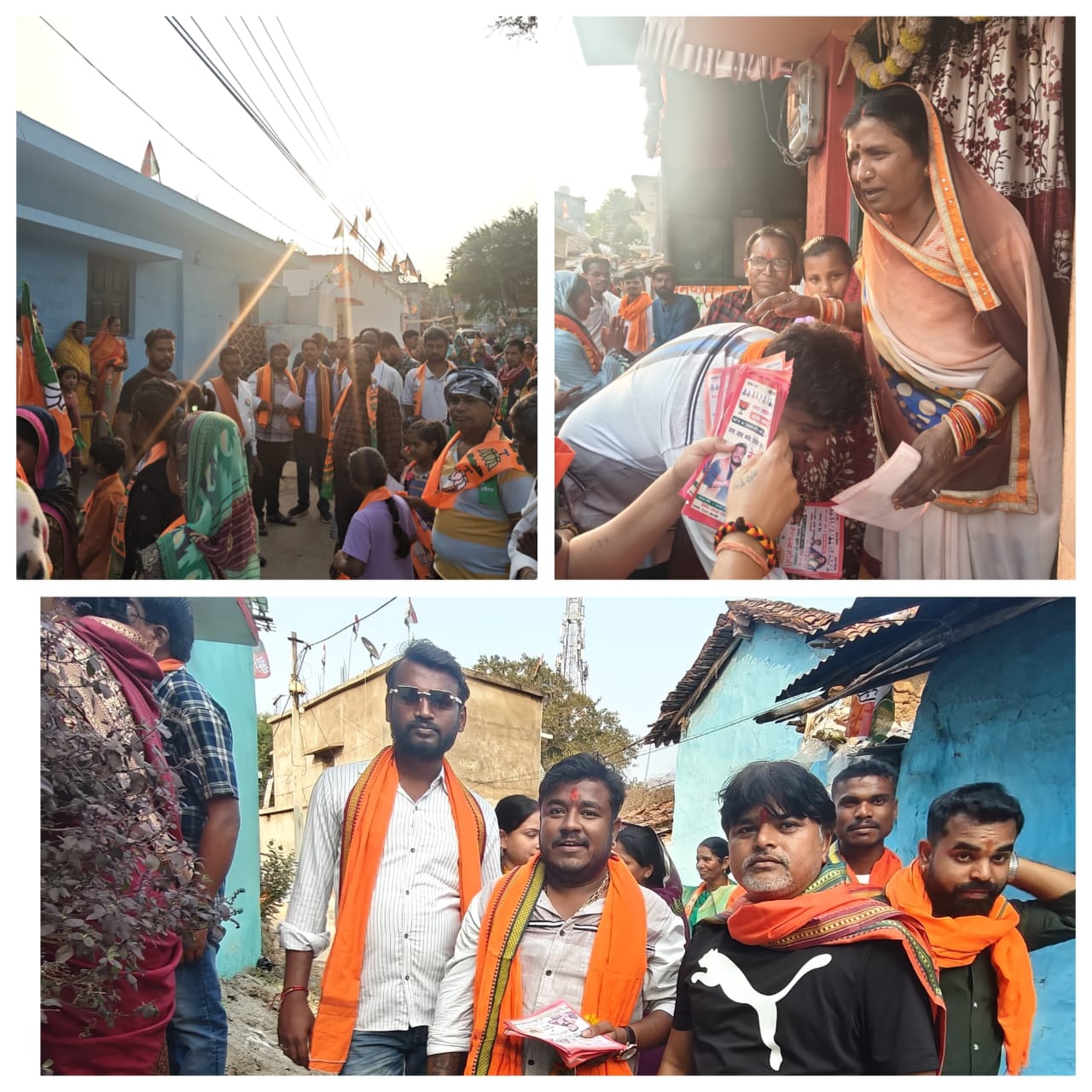 कोटा नगर पंचायत में भाजपा अध्यक्ष प्रत्याशी सरोज दुर्गेश और वार्ड न. 8 से पार्षद प्रत्याशी नेम सोनी का जनसंपर्क अभियान तेज।